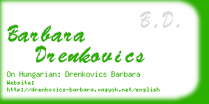 barbara drenkovics business card